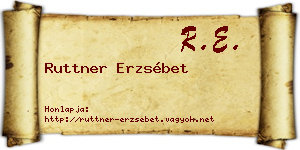 Ruttner Erzsébet névjegykártya