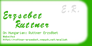 erzsebet ruttner business card